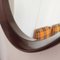 Miroir Vintage Scandinave Rond en Teck, 1961 4