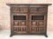 Spanish Carved Dark Walnut Tuscan 2-Drawer Credenza, 1940s 1