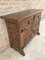 Spanish Carved Dark Walnut Tuscan 2-Drawer Credenza, 1940s 4