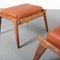 Swedish Hunting Chair and Stool Set by Uno & Östen Kristiansson, 1950s, Set of 2 3