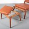 Swedish Hunting Chair and Stool Set by Uno & Östen Kristiansson, 1950s, Set of 2 7