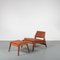 Swedish Hunting Chair and Stool Set by Uno & Östen Kristiansson, 1950s, Set of 2 11