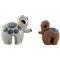 Ringo 1 Baby Elephants in Ceramic by Britt-Louise Sundell for Gustavsberg, 1960s, Set of 2 1