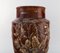 Grands Vases Longchamp Majolica en Verre Marron Rouge, 1920s, Set de 2 5