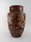 Large Longchamp Majolica Vases in Reddish Brown Glaze, 1920s, Set of 2, Image 3