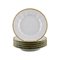 Dinner Plates in Porcelain with Gold Border from Royal Copenhagen, 1990s, Set of 6, Image 1