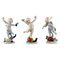Ilmenau Porcelain Dancing Children Figurines, 1970s, Set of 3 1
