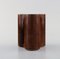 Cubist Ceramic Vase with Glaze in Brown Shades from Knabstrup Ateliér, 1970s, Image 2