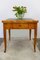 Extendable Biedermeier Birch Dining Table with Leather Top 2