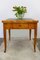 Extendable Biedermeier Birch Dining Table with Leather Top, Imagen 2