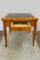 Extendable Biedermeier Birch Dining Table with Leather Top, Imagen 3