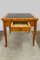 Extendable Biedermeier Birch Dining Table with Leather Top, Immagine 3