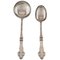 Antique Danish Art Nouveau Serving Spoons, Set of 2 1