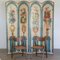 Hand-Painted Four Panel Room Divider, 1950s 2