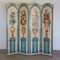 Hand-Painted Four Panel Room Divider, 1950s 1