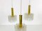 German Crystal Ice Glass Cascade Pendant Lamp from Doria Leuchten, 1960s 10