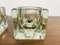 Lámpara de mesa Ice Glass Cube transparente de Peill & Putzler, años 70. Juego de 2, Imagen 5