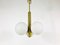 Mid-Century Modern Space Age Golden 3-Arm Chandelier from Kaiser Leuchten, 1960s, Image 5