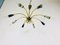 Large Brass 8-Arm Sputnik Chandelier, 1950s, Image 7