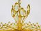 German Golden Gilded Brass and Crystal Glass Chandelier from Palwa, 1960s 7