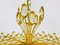 Lampadario in ottone dorato e cristallo di Palwa, Germania, anni '60, Immagine 7