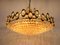German Golden Gilded Brass and Crystal Glass Chandelier from Palwa, 1960s 3