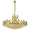 German Golden Gilded Brass and Crystal Glass Chandelier from Palwa, 1960s 1