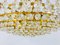 German Golden Gilded Brass and Crystal Glass Chandelier from Palwa, 1960s 9