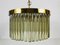 Golden Gilded Brass and Crystal Glass Chandelier by Christoph Palme, 1960s 3