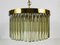 Golden Gilded Brass and Crystal Glass Chandelier by Christoph Palme, 1960s, Image 3