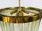 Golden Gilded Brass and Crystal Glass Chandelier by Christoph Palme, 1960s, Image 8