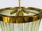 Lámpara de araña de latón dorado y cristal de Christoph Palme, años 60, Imagen 8