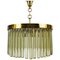 Golden Gilded Brass and Crystal Glass Chandelier by Christoph Palme, 1960s 1