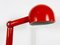 Lámpara de pie italiana de metal rojo de Stilnovo, años 60, Imagen 7