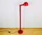 Lámpara de pie italiana de metal rojo de Stilnovo, años 60, Imagen 3
