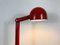 Lámpara de pie italiana de metal rojo de Stilnovo, años 60, Imagen 4