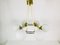 Mid-Century Space Age Golden 6-Arm Space Age Chandelier from Kaiser, 1960s 4