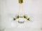 Mid-Century Space Age Golden 6-Arm Space Age Chandelier from Kaiser, 1960s, Image 4