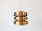 Copper and Metal Pendant Lamp from GDR, 1960s 2