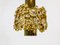 Lampadario in ottone dorato e cristallo di Palwa, Germania, anni '70, Immagine 11