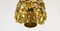 Lampadario in ottone dorato e cristallo di Palwa, Germania, anni '70, Immagine 14