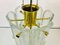 Large Mid-Century Two-Tier Brass and Ice Glass Chandelier from Limburg, 1960s, Image 16