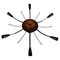 Large Mid-Century Wooden 6-Arm Sputnik Chandelier, 1950s 1