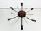 Lampadario grande Sputnik Mid-Century in legno, anni '50, Immagine 7