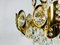 German Gilded Brass and Crystal Glass Chandelier from Palwa, 1960s 7