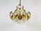 German Gilded Brass and Crystal Glass Chandelier from Palwa, 1960s 4