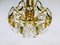 German Gilded Brass and Crystal Glass Chandelier from Palwa, 1960s, Image 9