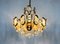 German Gilded Brass and Crystal Glass Chandelier from Palwa, 1960s 3