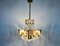 German Gilded Brass and Crystal Glass Chandelier from Palwa, 1960s 2