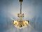 German Gilded Brass and Crystal Glass Chandelier from Palwa, 1960s, Image 2
